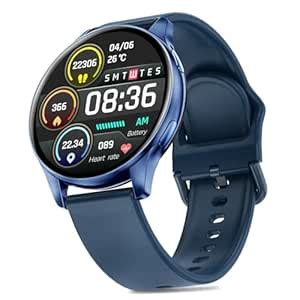 pTron Pulsefit Classic Smartwatch with Round 1.32" Full Touch Display ...