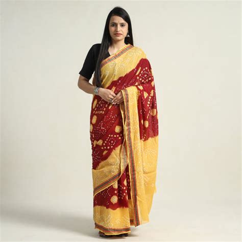 Pure Bandhani Saree - Buy Bandhani Bandhej Print Saree Online | iTokri
