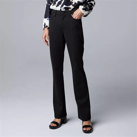 Women's Simply Vera Vera Wang Mid Rise 5 Pocket Ponte Boot Pants