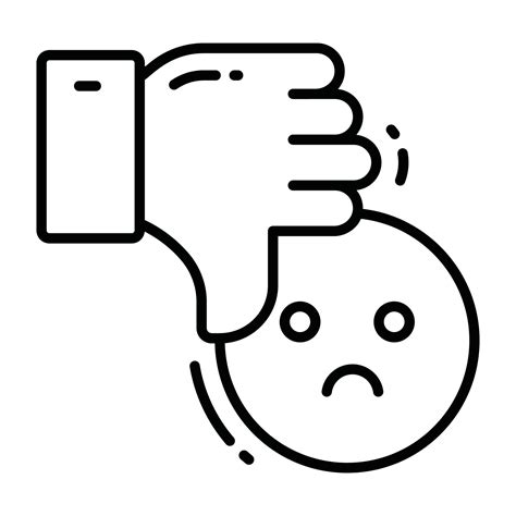 Thumb down with emoji showing dislike vector design 23014352 Vector Art ...