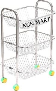 KGN MART Stainless Steel Kitchen Trolley Price in India - Buy KGN MART ...