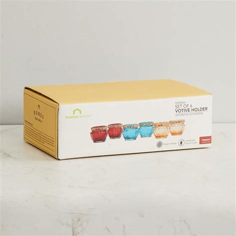 Buy Raga Set of 6 Glass T-Light Holders from Home Centre at just INR 349.0