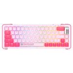 Jual YUNZII Royalaxe Y68 Wired, Wireless & Bluetooth Keyboard - Pink ...