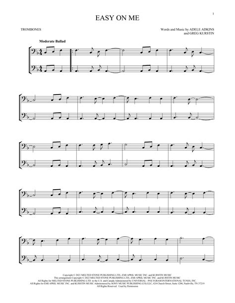 Adele "Easy On Me" Sheet Music | Download Printable Pop PDF Score | How To Play On Cello Duet ...
