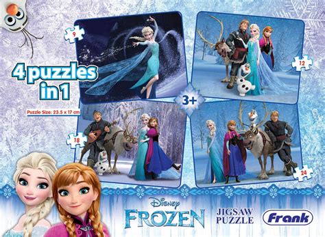 Buy Frank Disney's Frozen 4 in 1 Puzzle For 3 Year Old Kids And Above ...