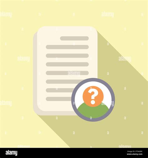 Anonymous paper document icon flat vector. Mark person user. People ...