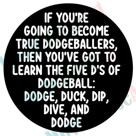 Dodgeball 5 D's Quote SVG PNG JPEG - Etsy