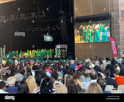 Large Edward R.Murrow High School graduation held at an amphitheater at ...