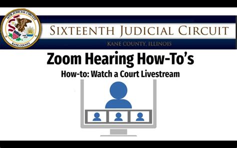 16th Circuit Courts Zoom Hearing How to's Watch a Court Livestream ...
