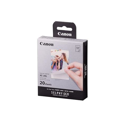 Canon XC-20L Color Ink/Label Set | 20 Card-Size Sticker Prints + Ink ...