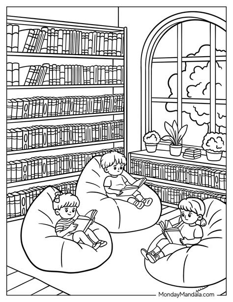 22 Library Coloring Pages (Free PDF Printables)