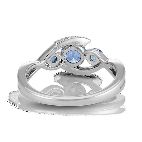Rhea Kentucky Blue Sapphire and Diamond Swirl Ring | Shane Co.