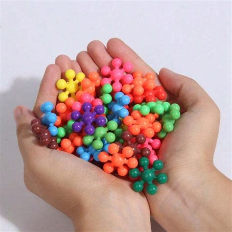 50/100PCS Snowflake Interlocking Building Block Toy Creative Stress ...