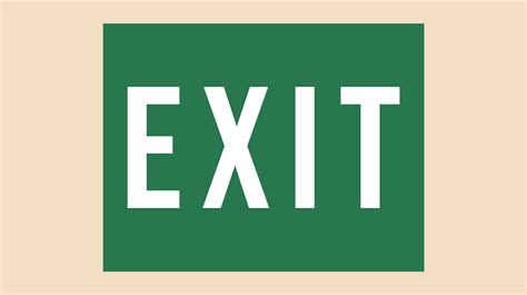 Printable Exit Sign Template