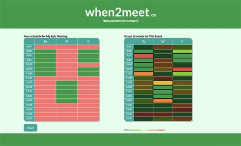 when2meet Improved | Devpost