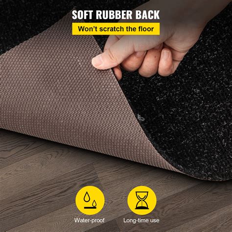 VEVOR Marine Carpet, 6 x 18 ft Boat Carpeting, Charcoal Black Marine ...