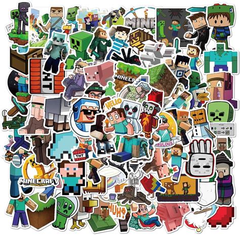 SZENEST Funny Minecraft Stickers - 100 Pack Vinyl Decals for India | Ubuy