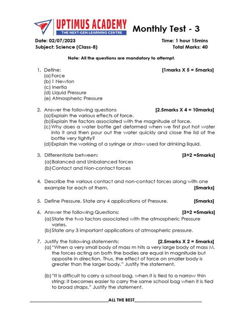 Image result for Assignment Class 8 Science 15 Week 2021