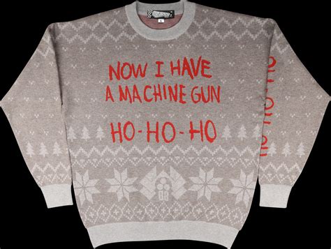 Now I Have A Machine Gun Ho Ho Ho Die Hard Knitted Christmas Sweater