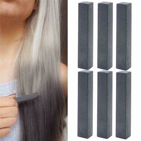 Temporary Black Hair Dye | JET BLACK Vibrant Hair Chalk | With Shades ...