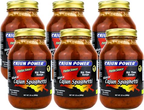 Amazon.com : Cajun Power Cajun Spaghetti Pasta Sauce, 32oz Jar ...