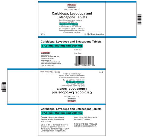 DailyMed - CARBIDOPA, LEVODOPA AND ENTACAPONE tablet, film coated