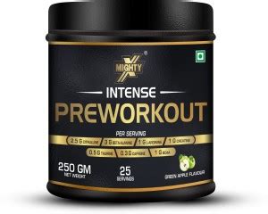 MIGHTYX Intense Pre-Workout, Green Apple Whey Protein Price in India ...