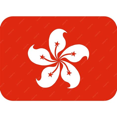 Premium Vector | A close up of a flag with a flower on it