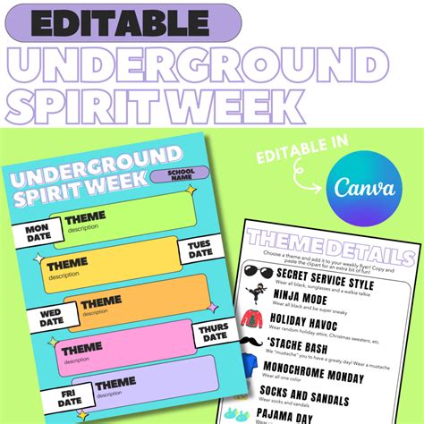 Underground Spirit Week for Teacher Appreciation - Kristen Sullins Teaching