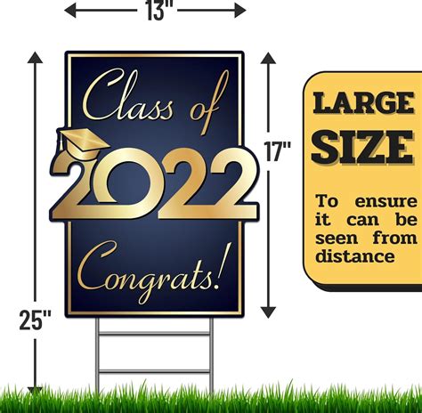 Buy Graduation Yard Sign 2022 17in Tall Graduation Signs for Yard ...