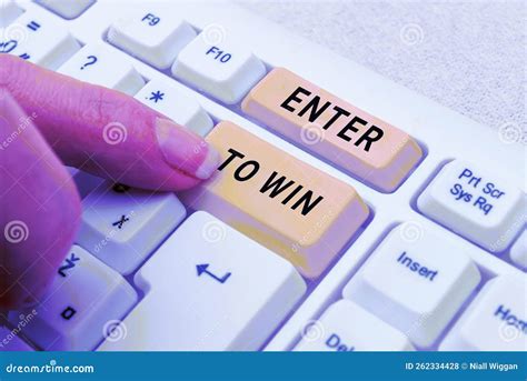 Sign Displaying Enter To Win. Business Concept Exchanging Something Value for Prize or Chance of ...