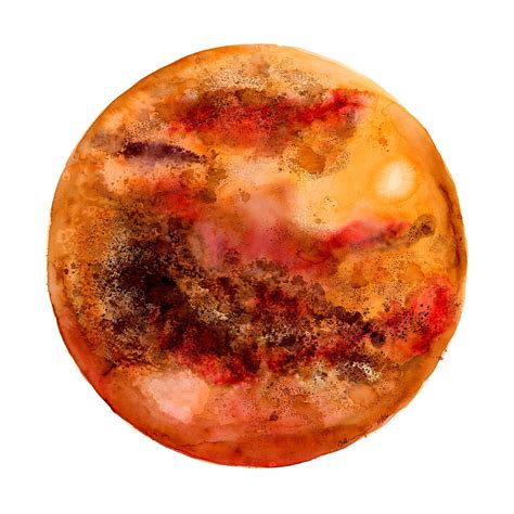 Planet Mars with Starry Night Sky | Planet painting, Solar system art ...