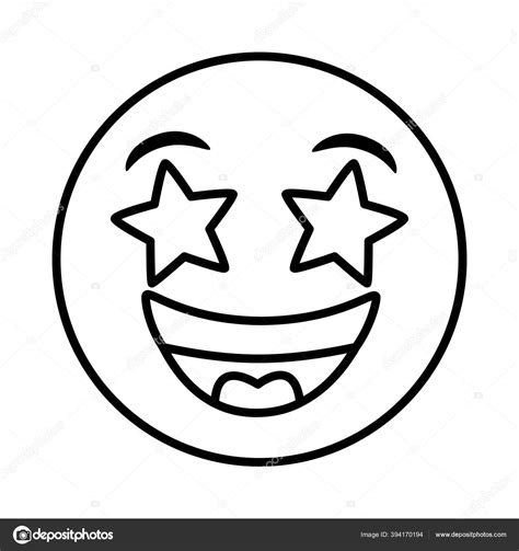 Excited Face Emoji Drawing