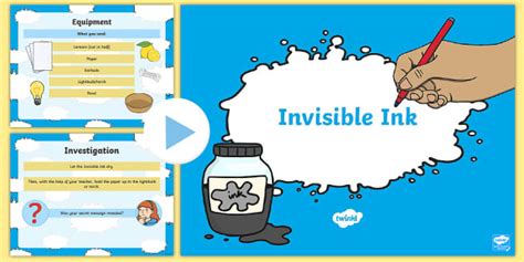Invisible Ink Instructions PowerPoint