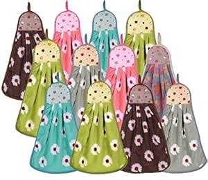Kuber Industries Soft Cotton Flower Print Super Absorbent Hanging ...