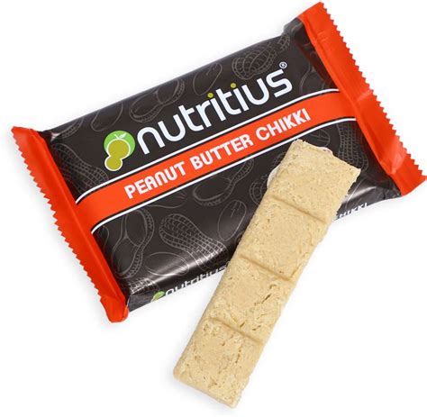 Nutritius Peanut Butter Chikki, 500g (4 Packs of 125g Each) Bag Price ...