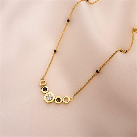 Buy Sunkissed Helena Diamond Mangalsutra 22 KT yellow gold (8 gm ...