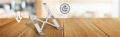 amazon basics Laptop Stand, Height-Adjustable, Foldable, Portable ...