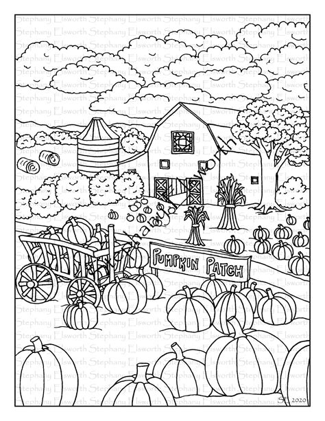 Cute Pumpkin Patch Coloring Pages