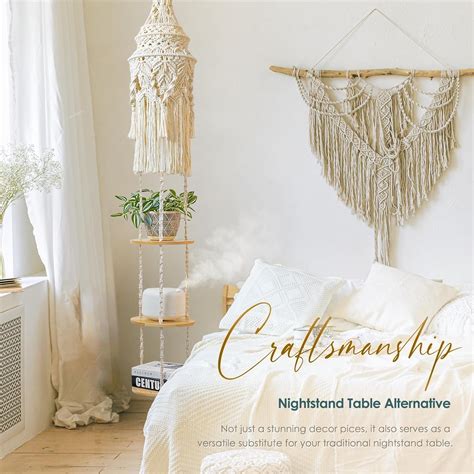 ANROYE 3-Tier Cotton Macrame Hanging Light Fixture India | Ubuy