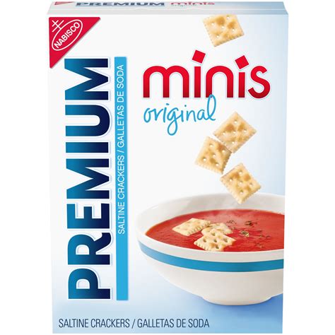 Premium Mini Saltine Crackers 11 oz, Light Crisp Salted Snack Squares ...