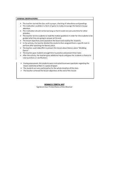 Image result for Sample Observation Protocol