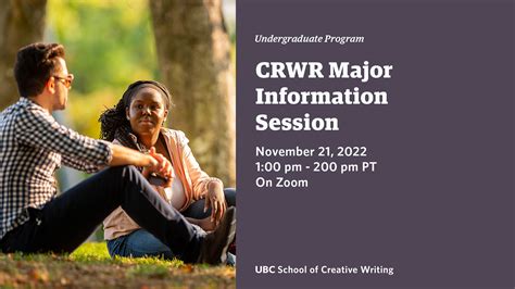 Creative Writing Major Information Session - Creative Writing