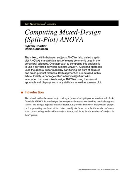 Split-Plot Design Anova 的图像结果