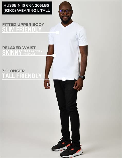 Mens Tall T-Shirts | Extra Long Slim Fit Cotton Tees
