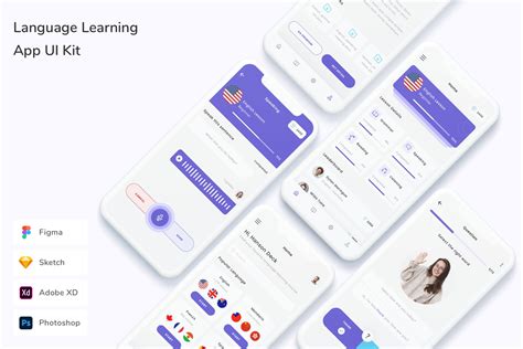 Language Learning Website UI 的图像结果