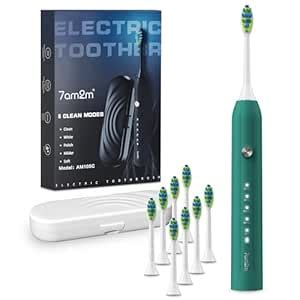 7AM2M Sonic Electric Toothbrush, Soft Toothbrushes for Adults and Kids ...