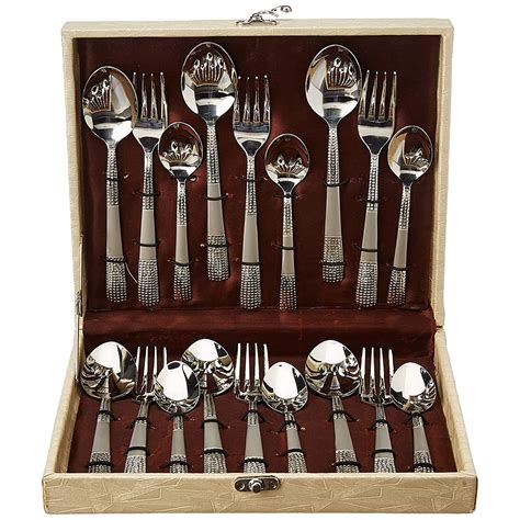 FNS Stainless Steel Zest Cutlery Set, 18-Piece, Silver, ZSST18 : Amazon ...