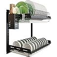 junyuan Kitchen Dish Rack,Hanging Dish Drying Rack Organizer Storage ...
