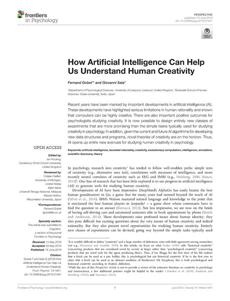 AI perspective article - PERSPECTIVE published: 19 June 2019 doi: 10. ...